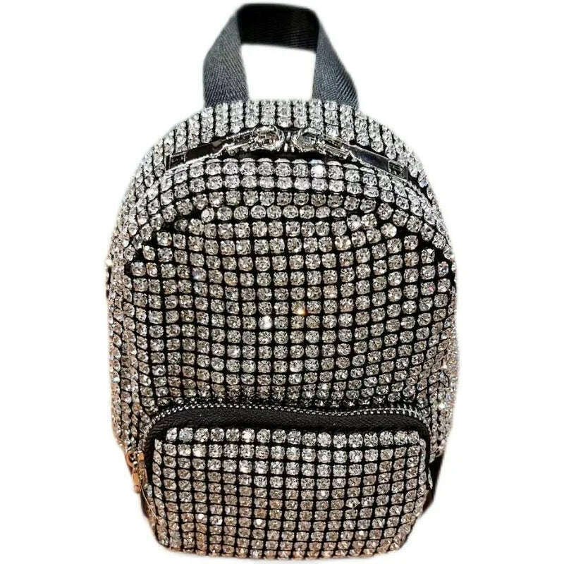 KIMLUD, Luxury Fashion Diamonds Women&#39;s Bags Small Shoulder Bag Mobile Phone Bag Rhinestone Female Handbags 2023 New Crossbody Bag, KIMLUD Womens Clothes