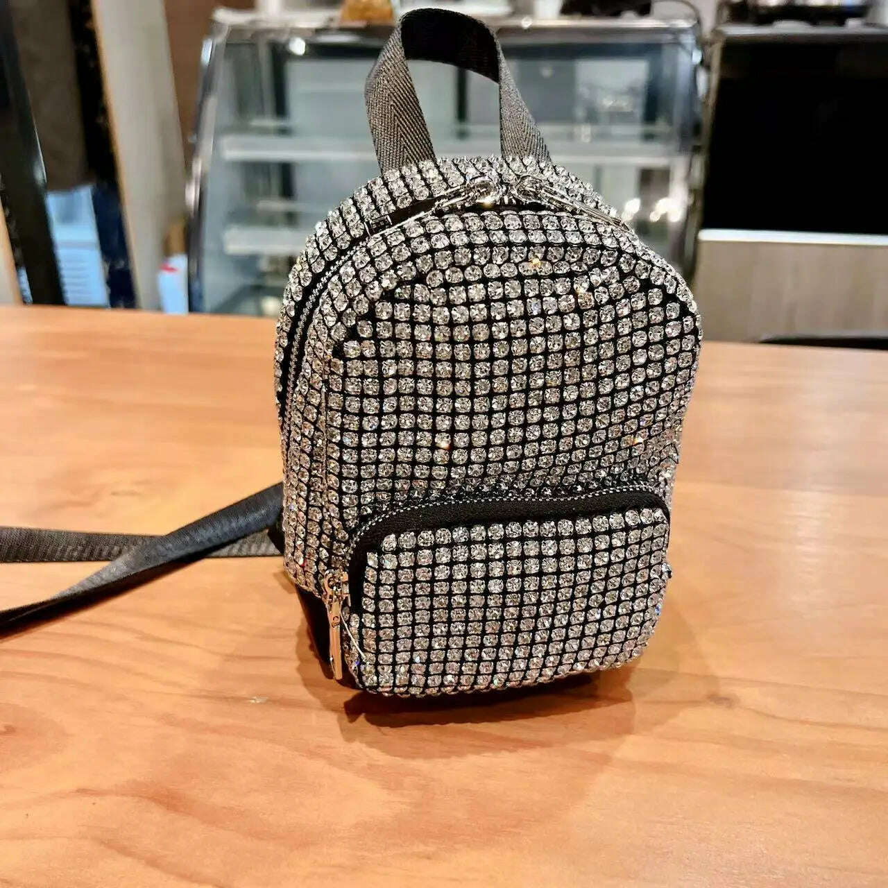 KIMLUD, Luxury Fashion Diamonds Women&#39;s Bags Small Shoulder Bag Mobile Phone Bag Rhinestone Female Handbags 2023 New Crossbody Bag, KIMLUD Womens Clothes