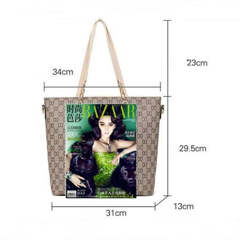 KIMLUD, Luxury Handbags Women Bags Designer High Quality Leather Bags Pattern Women's Handbag Shoulder Bag and Crossbody Bag 6 Piece Set, KIMLUD Womens Clothes