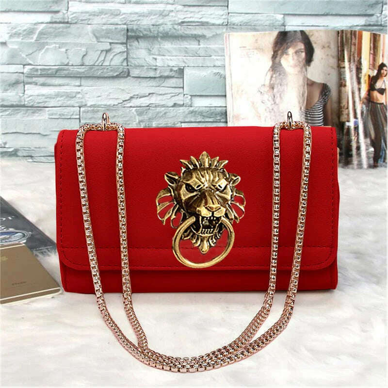 KIMLUD, Luxury Handbags Women Bags New Design European Brand Crocodile Chain Shoulder Crossbody Bags For Women Day Clutch Bolsa Feminina, red 1, KIMLUD APPAREL - Womens Clothes