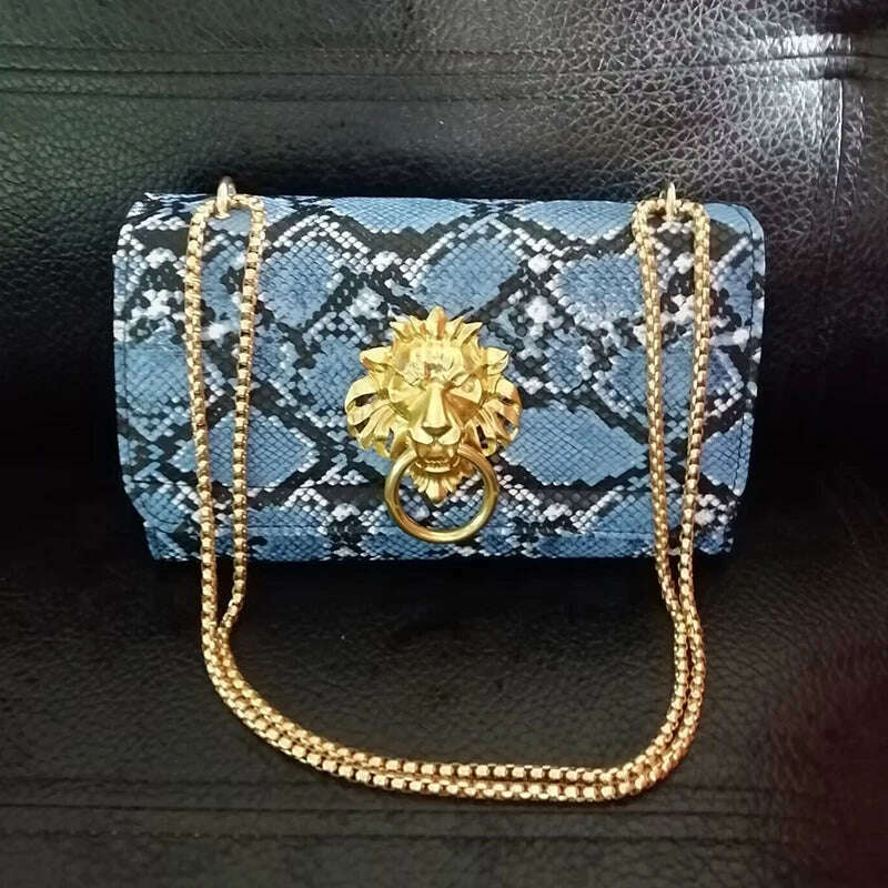 KIMLUD, Luxury Handbags Women Bags New Design European Brand Crocodile Chain Shoulder Crossbody Bags For Women Day Clutch Bolsa Feminina, blue, KIMLUD APPAREL - Womens Clothes