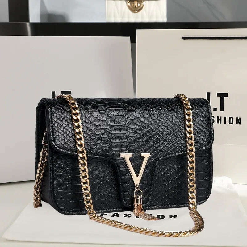 KIMLUD, Luxury Handbags Women's Bags Brand Fashion V Chain Shoulder Crossbody Bags For Women Sac A Main Femme De Marque Luxe Cuir 2023, KIMLUD Women's Clothes