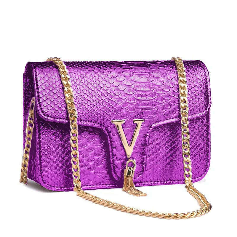 KIMLUD, Luxury Handbags Women's Bags Brand Fashion V Chain Shoulder Crossbody Bags For Women Sac A Main Femme De Marque Luxe Cuir 2023, purple, KIMLUD Womens Clothes