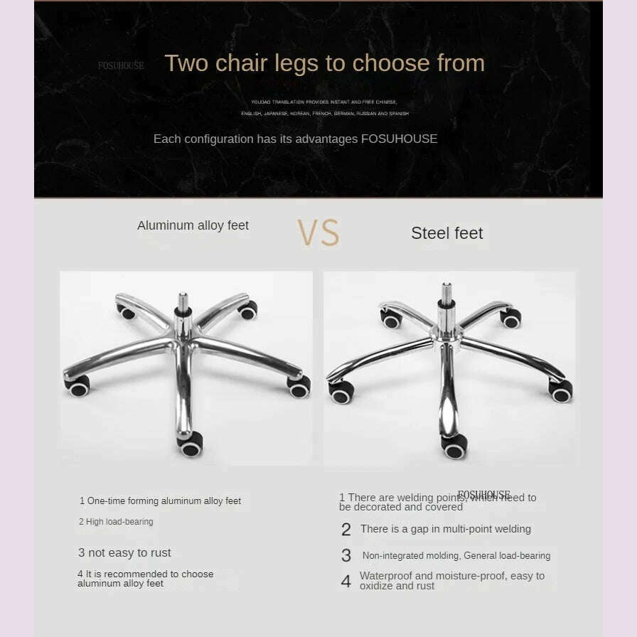 Luxury High Back Office Chairs with Massage Comfortable Ergonomic Recliner Home Office Boss Chairs High-end Lifting Swivel Chair - KIMLUD