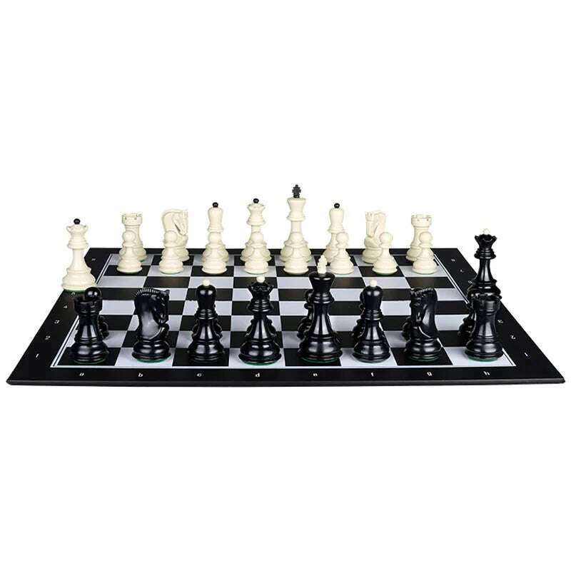 KIMLUD, Luxury Large Chess Set King High 96mm Plastic Nonmagnetic Chess Pieces For Children Family Travel Professional Board Table Game, With chessboard / CHINA, KIMLUD APPAREL - Womens Clothes