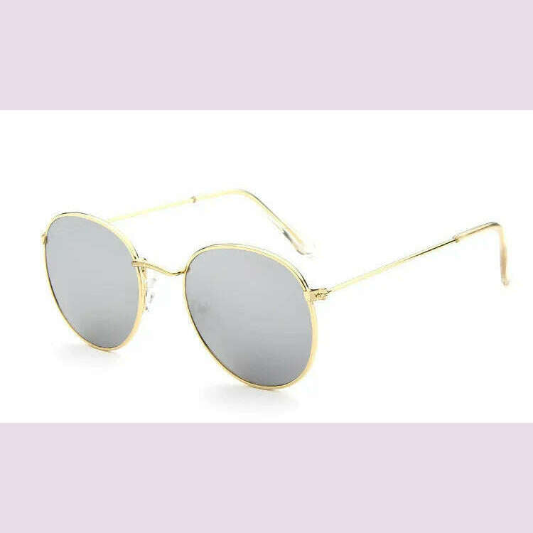 Luxury Mirror Sunglasses Women/Men Brand Designer Lady Classic Round Sun Glasses UV400 Outdoor Oculos De Sol Gafas - KIMLUD