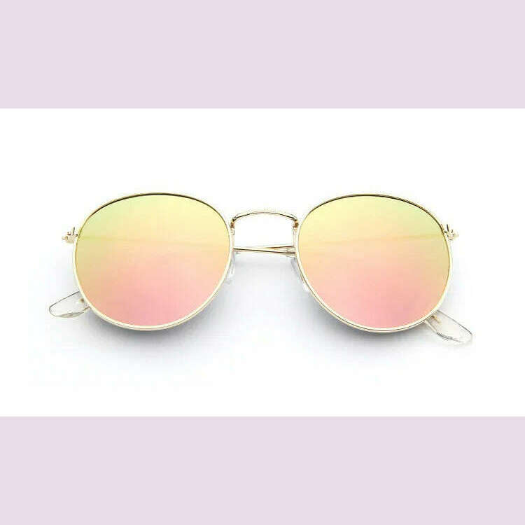Luxury Mirror Sunglasses Women/Men Brand Designer Lady Classic Round Sun Glasses UV400 Outdoor Oculos De Sol Gafas - KIMLUD