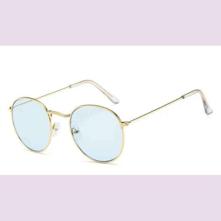 Luxury Mirror Sunglasses Women/Men Brand Designer Lady Classic Round Sun Glasses UV400 Outdoor Oculos De Sol Gafas - KIMLUD