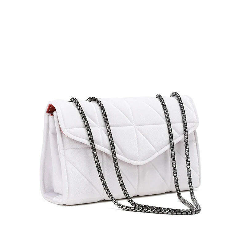 KIMLUD, Luxury Shoulder Bags for Women 2023 New Designer Handbag Fashion Snakeskin Leather Crossbody Bags Fashion Travel Messenger Bags, small  white 2, KIMLUD Women's Clothes
