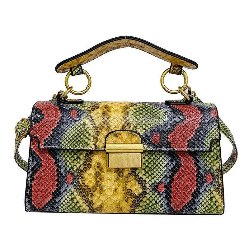 KIMLUD, Luxury Shoulder Bags for Women 2023 New Designer Handbag Fashion Snakeskin Leather Crossbody Bags Fashion Travel Messenger Bags, colour 3, KIMLUD Women's Clothes