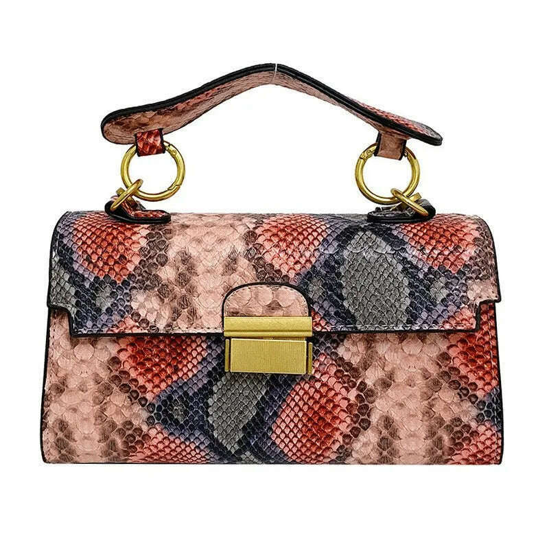 KIMLUD, Luxury Shoulder Bags for Women 2023 New Designer Handbag Fashion Snakeskin Leather Crossbody Bags Fashion Travel Messenger Bags, colour 4, KIMLUD Women's Clothes