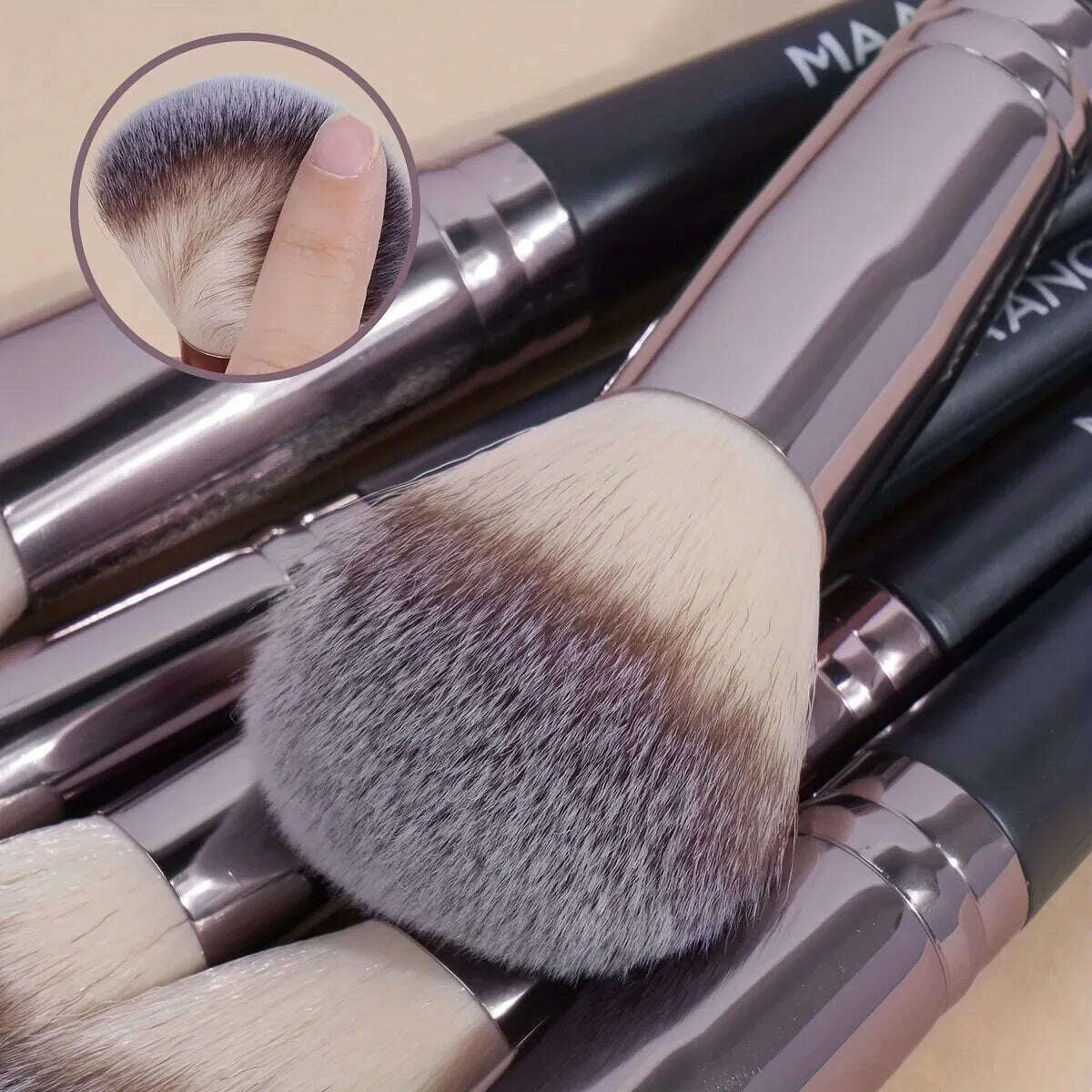 KIMLUD, MAANGE 30pcs Professional Makeup Brush Set Foundation Concealers Eye Shadows Powder Blush Blending Brushes Beauty Tools with Bag, KIMLUD Womens Clothes
