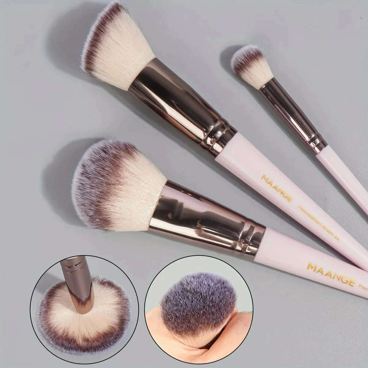 KIMLUD, MAANGE 30pcs Professional Makeup Brush Set Foundation Concealers Eye Shadows Powder Blush Blending Brushes Beauty Tools with Bag, KIMLUD Women's Clothes