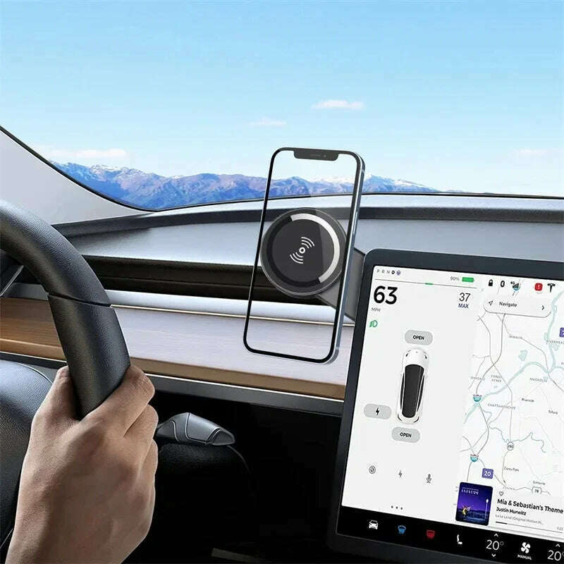KIMLUD, Magnetic Car Phone Holder Mount Magnet Mobile Car Bracket Dashboard Stand Support In Car For Macsafe iPhone 15 14 13 12 Pro Max, KIMLUD Womens Clothes