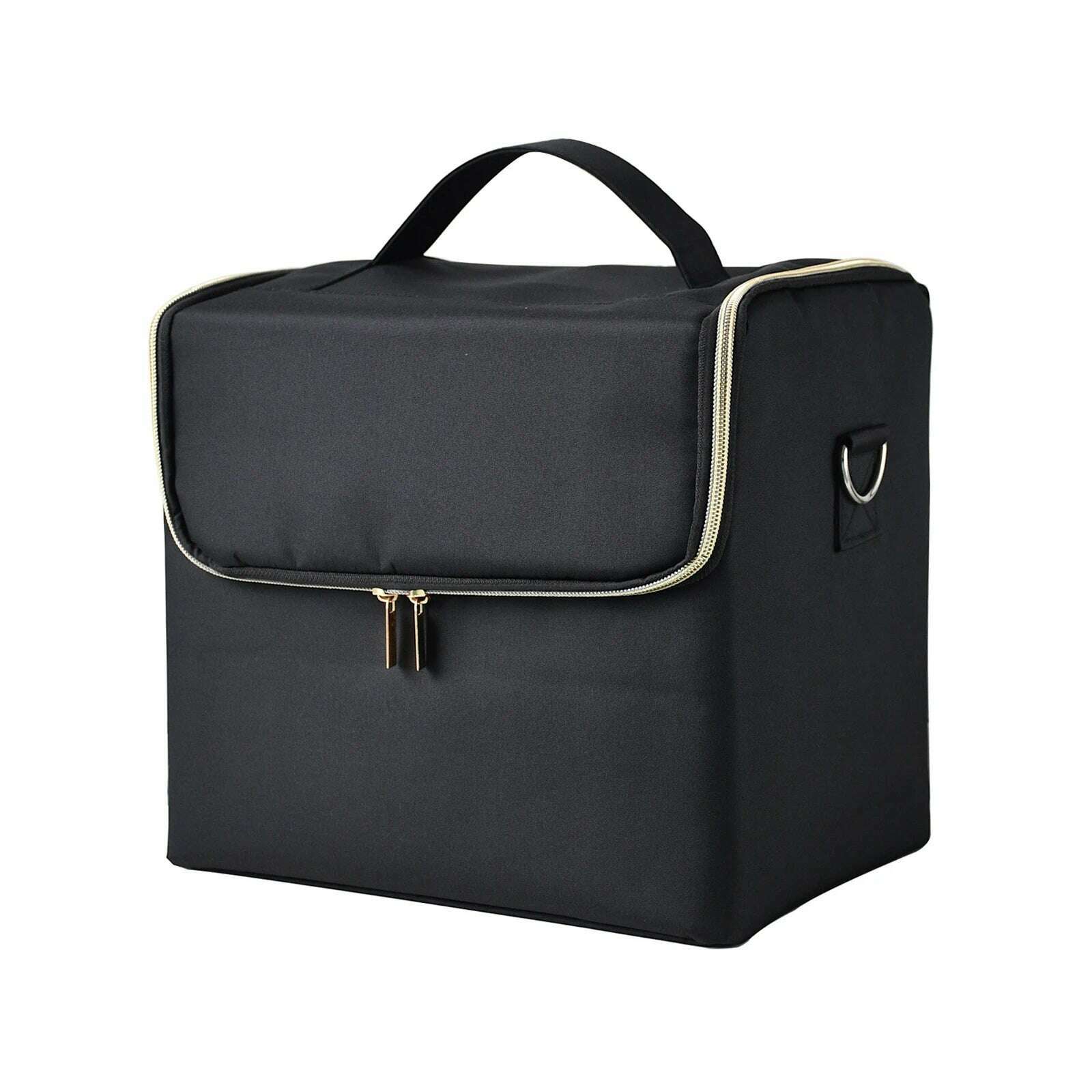 KIMLUD, Make up bag hand-held large capacity multi-layer manicure hairdressing embroidery tool kit cosmetics storage case toiletry bag, KIMLUD Womens Clothes
