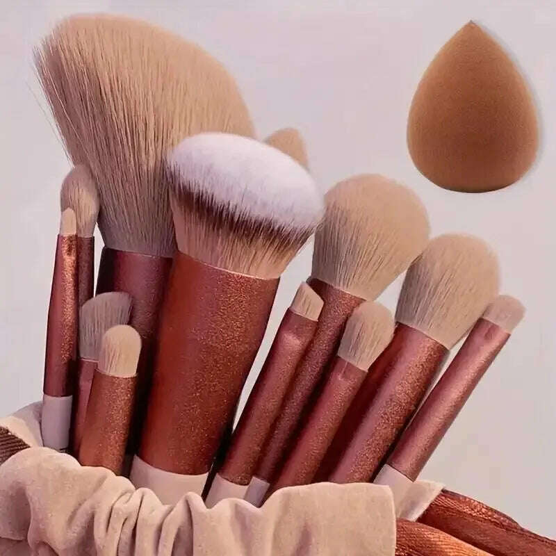 KIMLUD, Makeup Brush Set Soft Fluffy Professiona Cosmetic Foundation Powder Eyeshadow Kabuki Blending Make Up Brush Beauty Tool Makeup, KIMLUD Women's Clothes