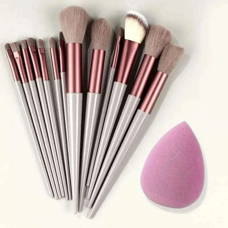 KIMLUD, Makeup Brush Set Soft Fluffy Professiona Cosmetic Foundation Powder Eyeshadow Kabuki Blending Make Up Brush Beauty Tool Makeup, KIMLUD Womens Clothes