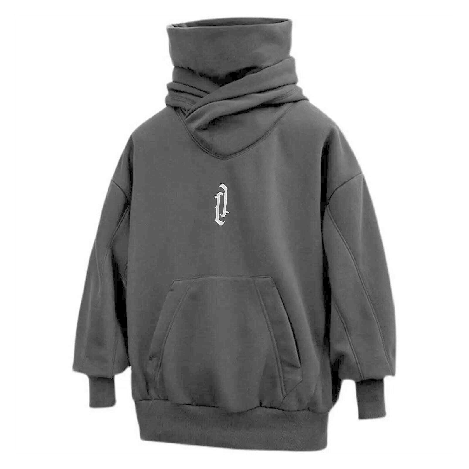 KIMLUD, Male Hooded Sweatshirt Autumn Winter Solid Hoodies Outdoor Long Sleeve Hoodie Pocket High Collar Loose Hiphop Sweatshirts, KIMLUD Womens Clothes