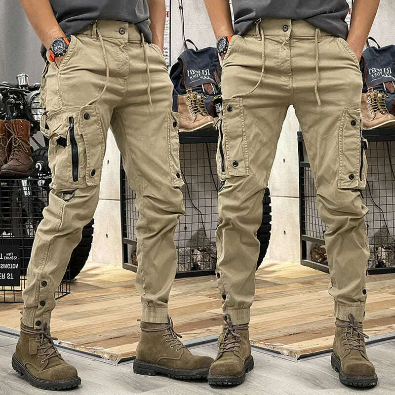 KIMLUD, Man Camo Navy Trousers Harem Y2k Tactical Military Cargo Pants for Men Techwear High Quality Outdoor Hip Hop Work Stacked Slacks, KIMLUD Womens Clothes