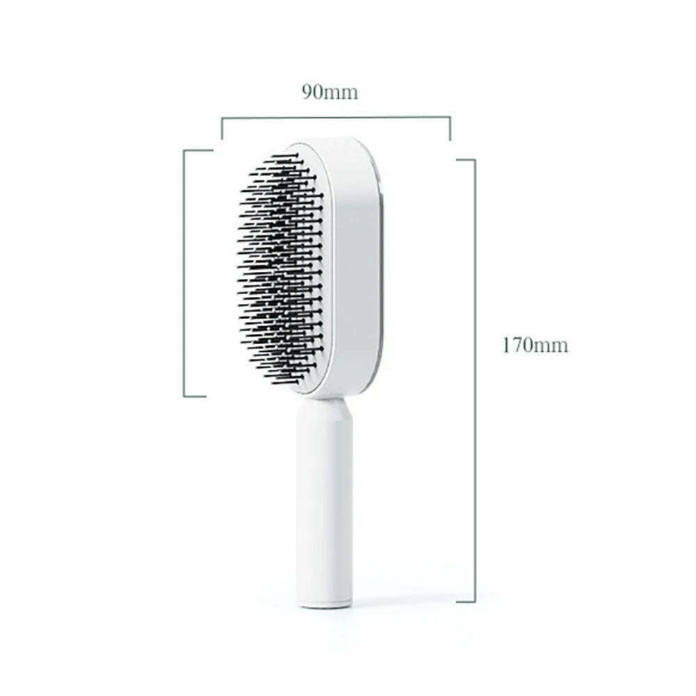 KIMLUD, Massage Comb Hair Brush Air Cushion One-Key Self Cleaning Hair Comb Professional Detangling Scalp Air Bag Combs For Hair, KIMLUD Womens Clothes