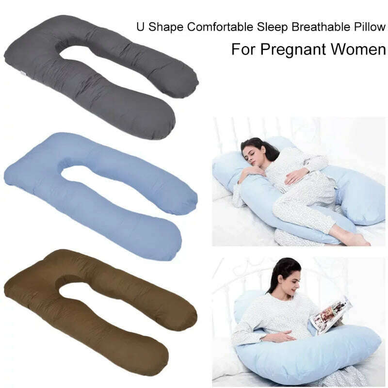 KIMLUD, Maternity Pillow with Contoured U-Shape for Comfort, Alignment, and Support in Bed or Nursing, United States, KIMLUD Women's Clothes