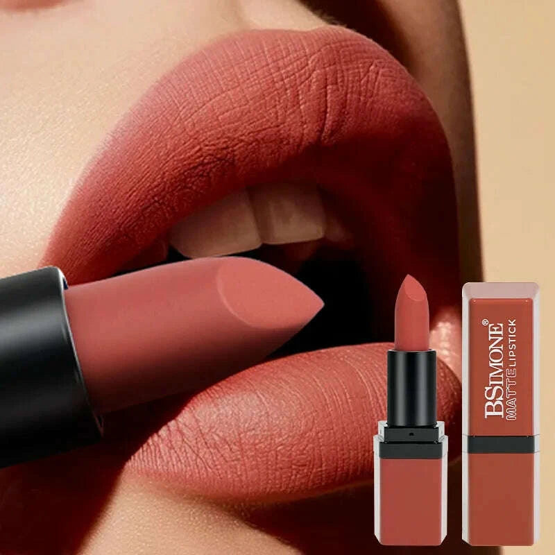 Matte Velvet Lip Gloss 6 Color Lipstick Smooth Easy To Color and Lasting  Waterproof Non Stick Cup Sexy Lipstick Holiday Gift