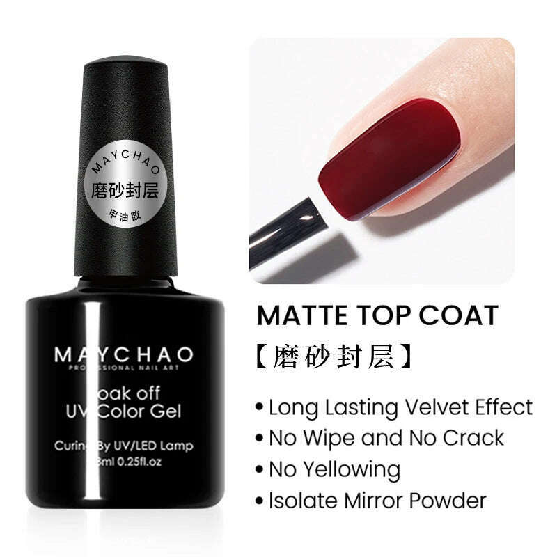 MAYCHAO 7ml Cat Eye Gel Nail Polish Shiny Magnetic Gel Semi Permanent Soak Off UV Gel Glitter Manicure For Nail Art Gel Varnish - KIMLUD