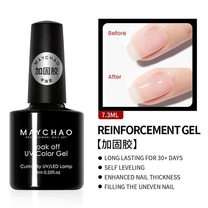 MAYCHAO 7ml Cat Eye Gel Nail Polish Shiny Magnetic Gel Semi Permanent Soak Off UV Gel Glitter Manicure For Nail Art Gel Varnish - KIMLUD