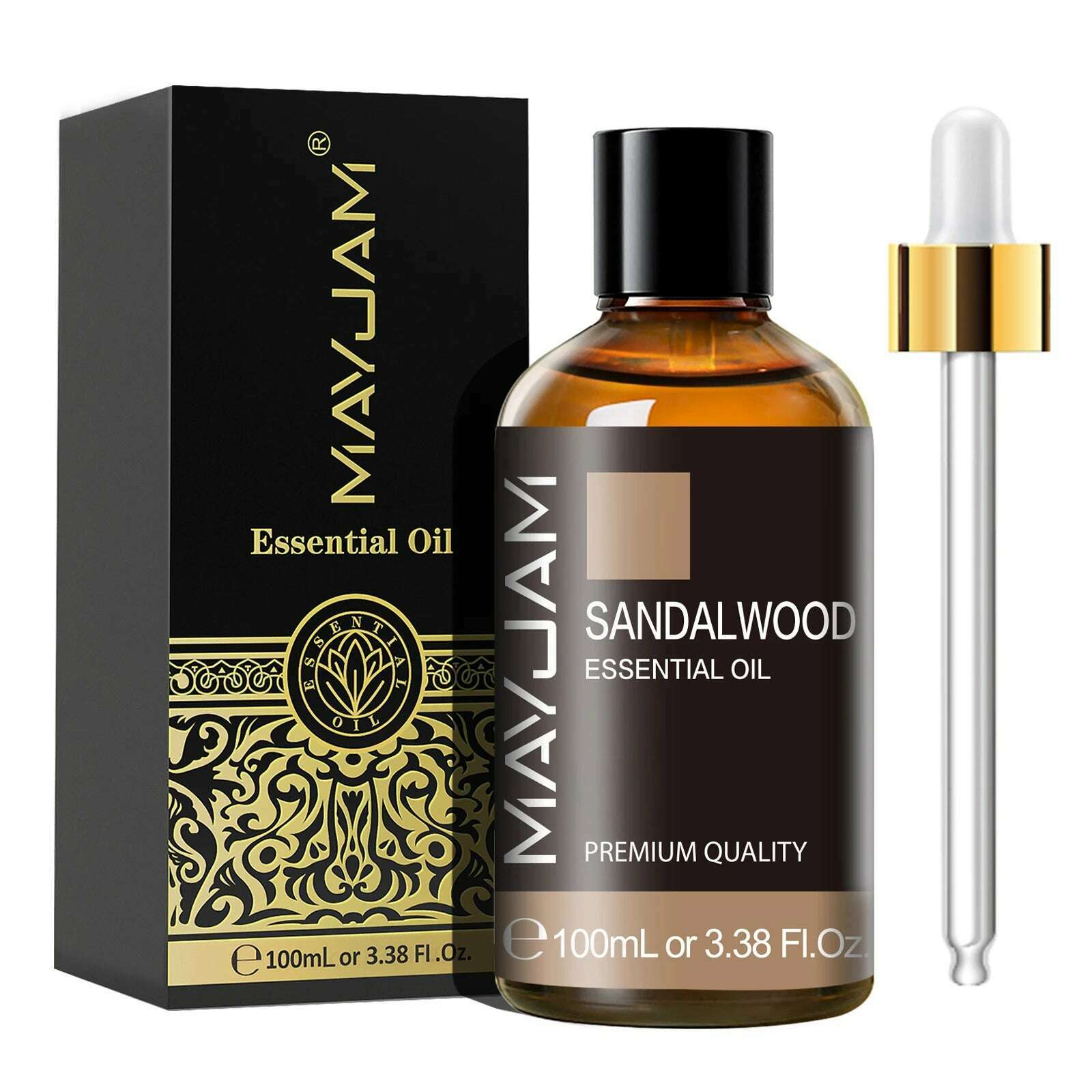 MAYJAM 1PCS 100ML Essential Oil with Dropper Sandalwood Lavender Eucalyptus Vanilla Aroma Oil For Humidifier Scent Candle Burner - KIMLUD