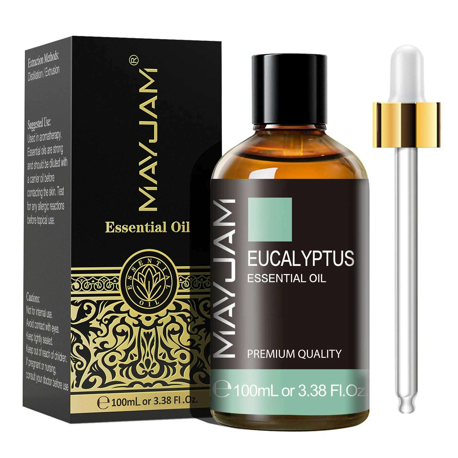MAYJAM 1PCS 100ML Essential Oil with Dropper Sandalwood Lavender Eucalyptus Vanilla Aroma Oil For Humidifier Scent Candle Burner - KIMLUD