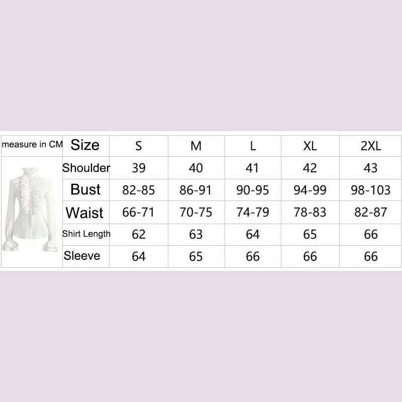 KIMLUD, Medieval Lolita Shirts & Blouses Women's Shirt Victorian Clothing Steampunk Gothic Vampire Pirate Cosplay Halloween Costume, KIMLUD Womens Clothes