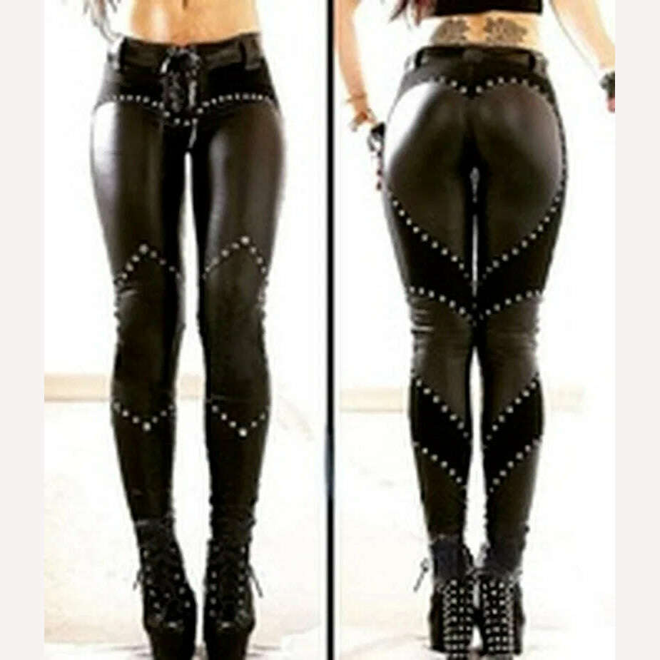 KIMLUD, Medieval Victoria European Cosplay Pants Women Carnival Party Viking Retro Steampunk Tight Elastic Button Solid Stich Trousers, black / S, KIMLUD APPAREL - Womens Clothes
