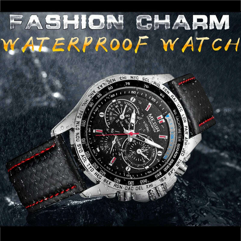 KIMLUD, MEGIR Mens Watches Top Brand Luxury Quartz Watch Men Fashion Luminous Army Waterproof Men Wrist Watch  Relogio Masculino 1010G, KIMLUD Women's Clothes