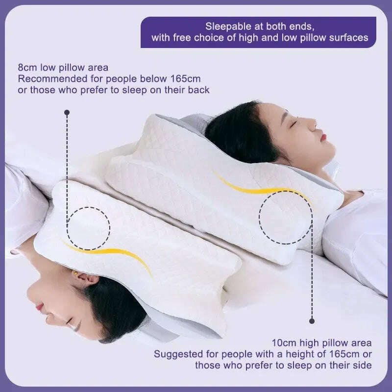 KIMLUD, Memory Foam Pillows Butterfly Shaped Relaxing Cervical Slow Rebound Neck Pillow Pain Relief Sleeping Orthopedic Pillow Beding, KIMLUD Womens Clothes