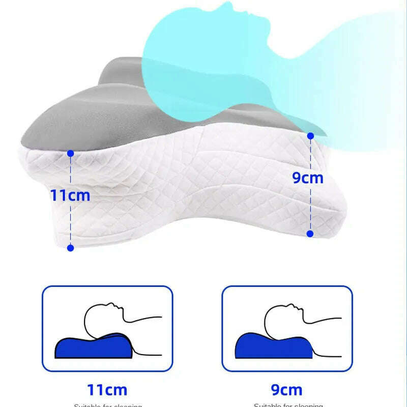 KIMLUD, Men and women Butterfly sleep Memory Sponge Comfortable pillow Slow rebound zero pressure butterfly pillow neck protector, KIMLUD Womens Clothes