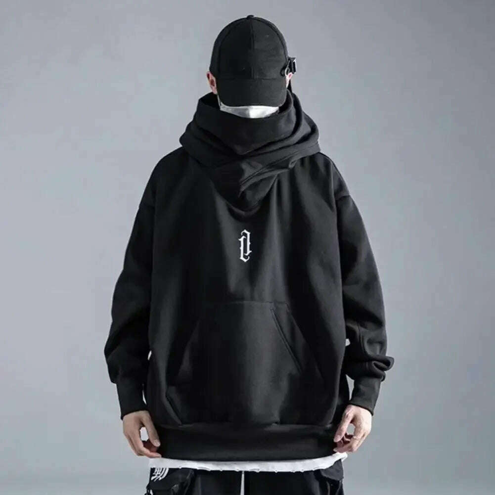 KIMLUD, Men Autumn and Winter Hoodie Solid Color Hooded Long Sleeves Hip Hop Warm Casual Fashion Trend Streetwear Male Hoodie Clothing, KIMLUD Womens Clothes