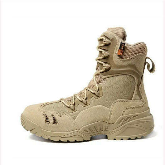 KIMLUD, Men Casual Military Ankle Boots Outdoor Tactical Combat Man Boot Army Hunting Work Boots for Motorcycle Shoes Botas Militares, KIMLUD Womens Clothes