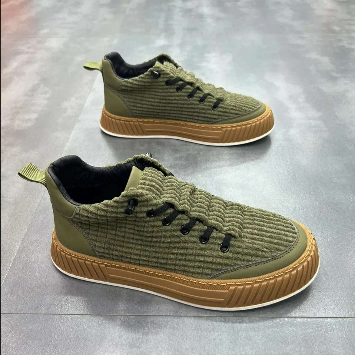 KIMLUD, Men Chunky Sneakers Fashion Light Non-slip Luxury Brand Men's Sneakers 2023 Designer Male Casual Board Shoe Man's Vulcanize Shoe, Green / 39, KIMLUD Women's Clothes