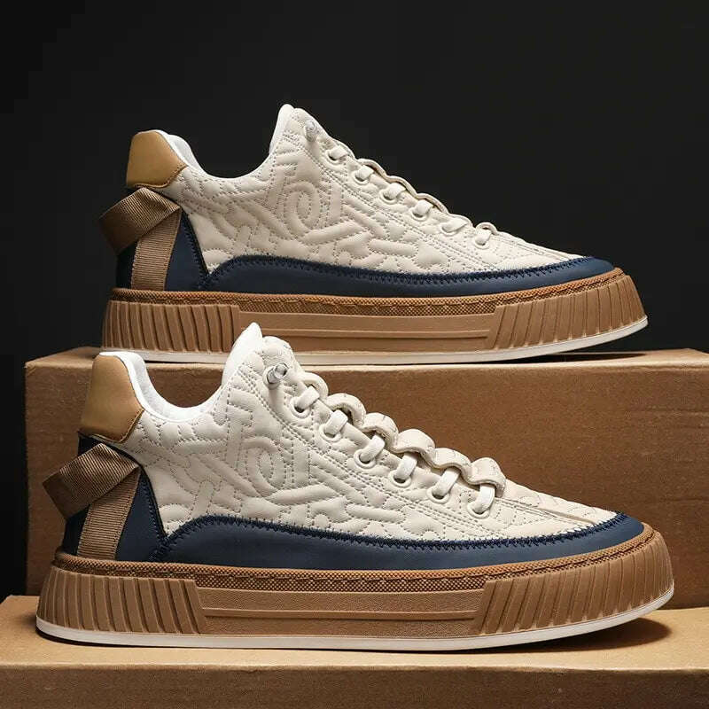 KIMLUD, Men Chunky Sneakers Fashion Light Non-slip Luxury Brand Men's Sneakers 2023 Designer Male Casual Board Shoe Man's Vulcanize Shoe, KIMLUD Women's Clothes