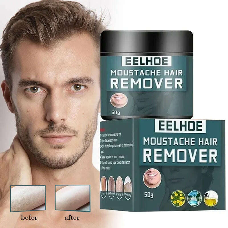 KIMLUD, Men Hair Remover Cream Inhibition Hair Growth Eliminate Beard Armpit Chest Private Parts Gently Depilatory Painless Remover, KIMLUD Womens Clothes