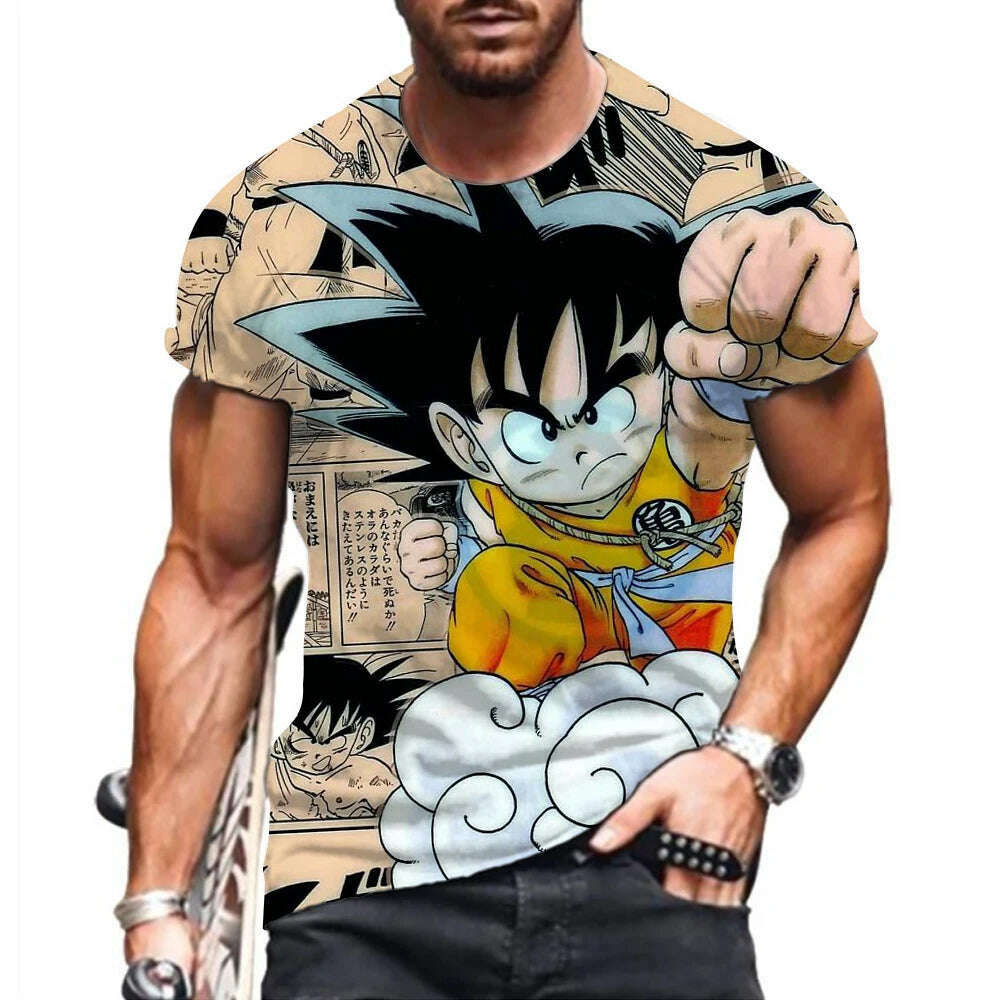 KIMLUD, Men T Shirt Men's T-shirt 2024 Tops Dragon Ball Z Y2k Shirts New Vegeta Goku Short Sleeve Clothing Harajuku Style Streetwear, TX2024WD1379 / 120, KIMLUD APPAREL - Womens Clothes