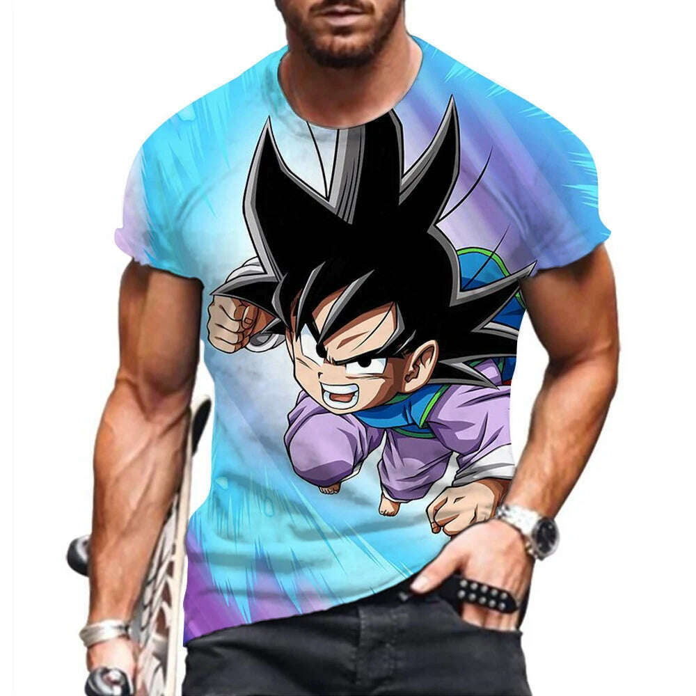 KIMLUD, Men T Shirt Men's T-shirt 2024 Tops Dragon Ball Z Y2k Shirts New Vegeta Goku Short Sleeve Clothing Harajuku Style Streetwear, TX2024WD1383 / 120, KIMLUD APPAREL - Womens Clothes