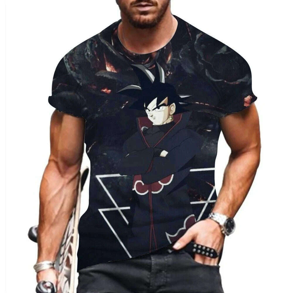 KIMLUD, Men T Shirt Men's T-shirt 2024 Tops Dragon Ball Z Y2k Shirts New Vegeta Goku Short Sleeve Clothing Harajuku Style Streetwear, KIMLUD Womens Clothes