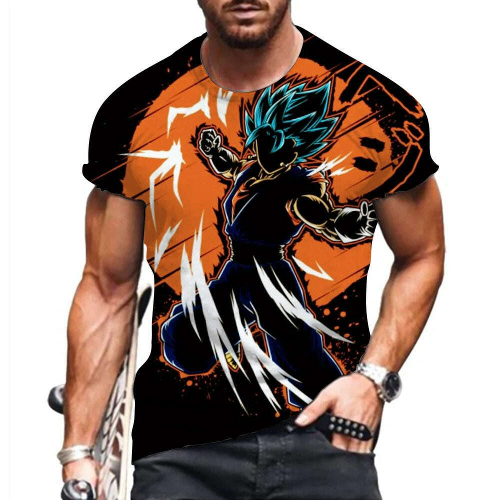 KIMLUD, Men T Shirt Men's T-shirt 2024 Tops Dragon Ball Z Y2k Shirts New Vegeta Goku Short Sleeve Clothing Harajuku Style Streetwear, TX2024WD1385 / 120, KIMLUD APPAREL - Womens Clothes