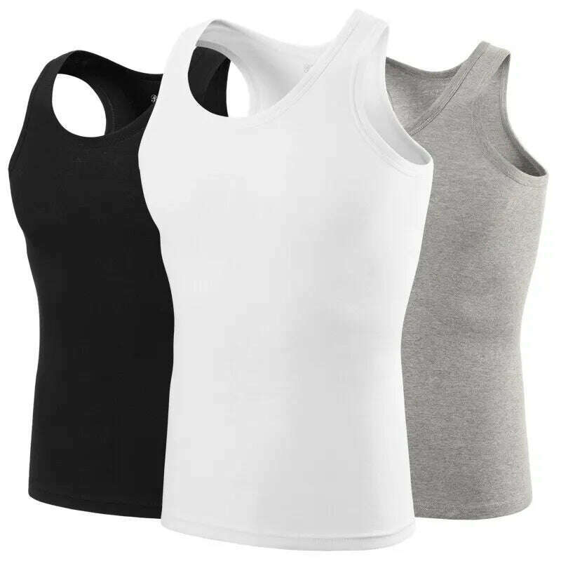 Men Vest Pure Cotton Bodybuilding Motion Outerwear Sweatshirt - KIMLUD