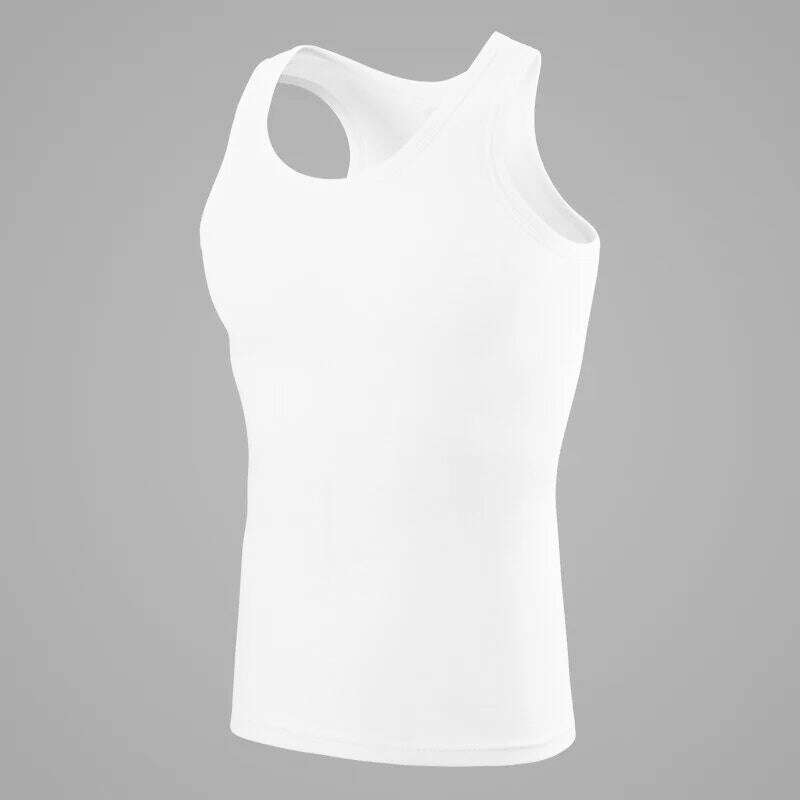 Men Vest Pure Cotton Bodybuilding Motion Outerwear Sweatshirt - KIMLUD