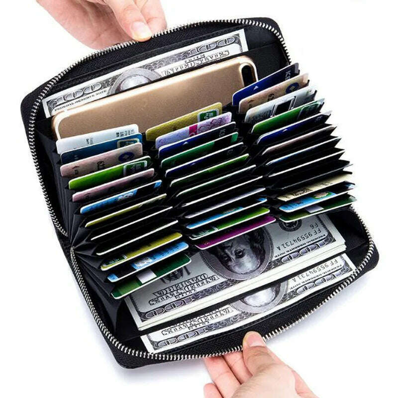 KIMLUD, Men wallet genuine leather passport RFID long large capacity organ mobile phone  multi function card holder unisex wallets, KIMLUD Womens Clothes
