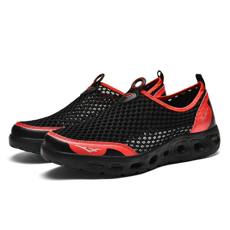 KIMLUD, Men Water Shoes Upstream Sneakers Outdoor Hiking Fishing Aqua Beach Shoes Seaside Barefoot Sports Gym Shoes Breathable Plus Size, heihong / 39, KIMLUD APPAREL - Womens Clothes