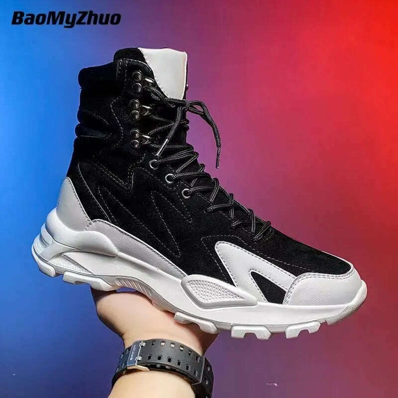 Men Winter Fashion Casual Luxury Platform Shoes Boots Classic 2023 Outdoor Activities Warm Male Formal Sneakers Original Brand - KIMLUD