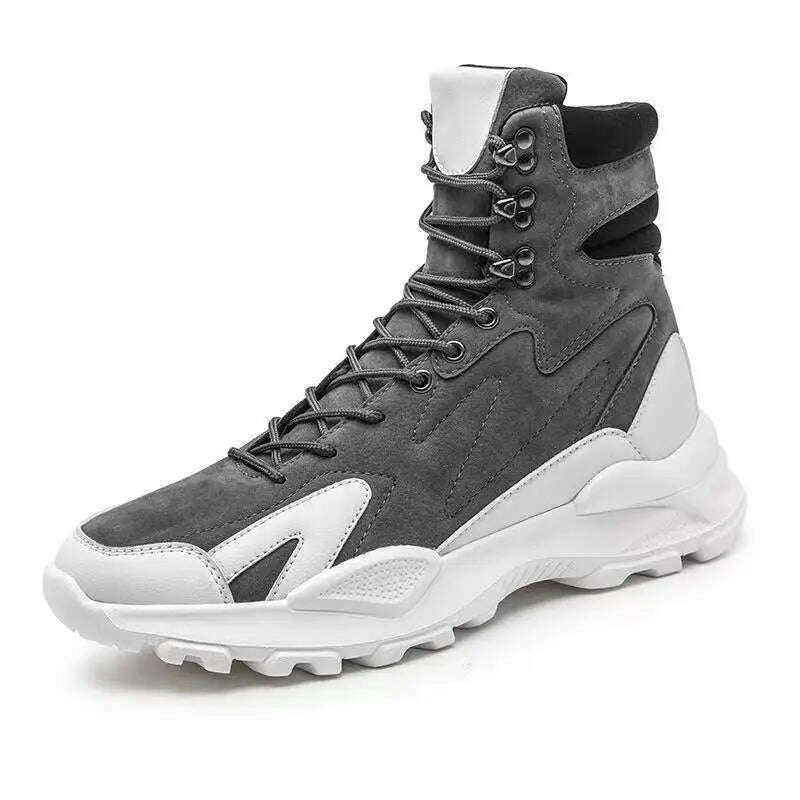 KIMLUD, Men Winter Fashion Casual Luxury Platform Shoes Boots Classic 2023 Outdoor Activities Warm Male Formal Sneakers Original Brand, Gray / 39, KIMLUD Women's Clothes
